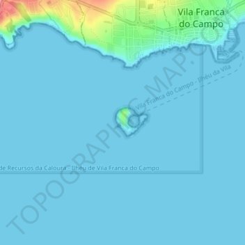 Ilhéu de Vila Franca topographic map, elevation, terrain