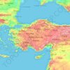 Anatolie topographic map, elevation, terrain