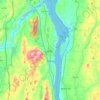 Town of Esopus topographic map, elevation, terrain