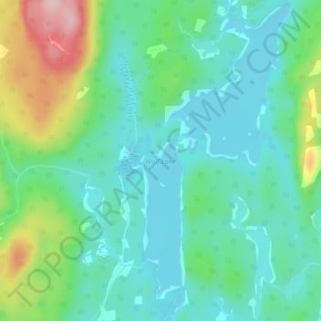 Wolf Lake topographic map, elevation, terrain
