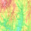 Windham County topographic map, elevation, terrain