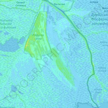 C. A. Rosetti topographic map, elevation, terrain