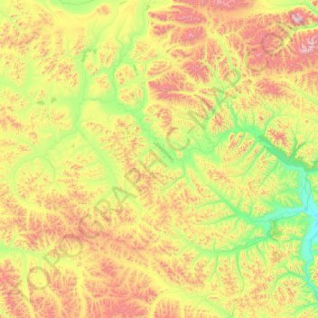 Эльги topographic map, elevation, terrain