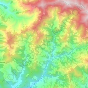 Thantikandh topographic map, elevation, terrain