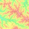 Santo Anastácio topographic map, elevation, terrain