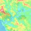 Russian River topographic map, elevation, terrain