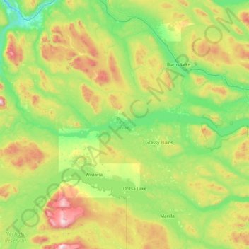 François Lake topographic map, elevation, terrain