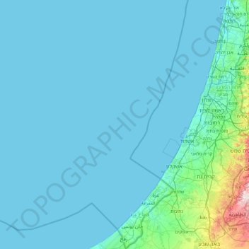 Palestinian Territories topographic map, elevation, terrain