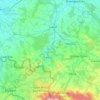 powiat lubański topographic map, elevation, terrain