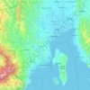 Davao topographic map, elevation, terrain