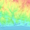 Ogun State topographic map, elevation, terrain