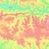 盆吉乡 topographic map, elevation, terrain