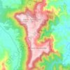 Tamborine Mountain topographic map, elevation, terrain