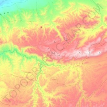 Toughmart topographic map, elevation, terrain