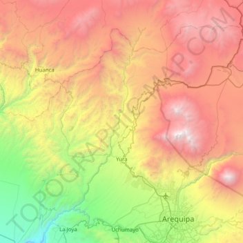 Yura topographic map, elevation, terrain