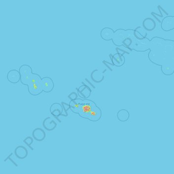 Îles de la Société topographic map, elevation, terrain