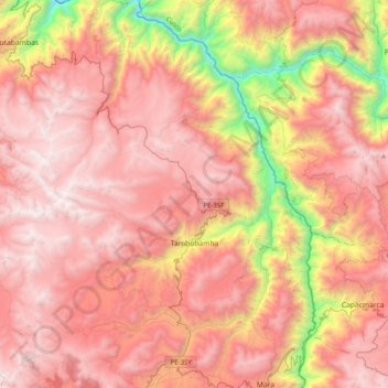 Tambobamba topographic map, elevation, terrain
