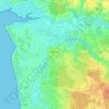 Créances topographic map, elevation, terrain