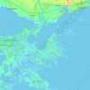Saint Bernard Parish topographic map, elevation, terrain