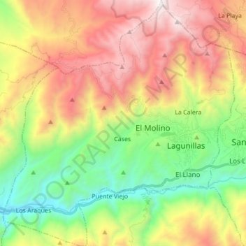 Parroquia Sucre topographic map, elevation, terrain