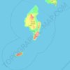 Tinian Municipality topographic map, elevation, terrain