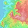 Parc national des gorges de Rivière Noire topographic map, elevation, terrain