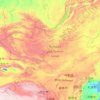 Mongolia topographic map, elevation, terrain