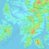 Haenam-gun topographic map, elevation, terrain