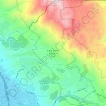 Ed R. Levin County Park topographic map, elevation, terrain