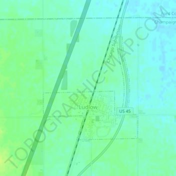 Ludlow topographic map, elevation, terrain