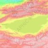 Issyk-Kul topographic map, elevation, terrain