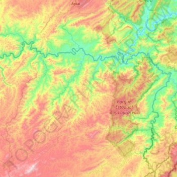 Adrianópolis topographic map, elevation, terrain
