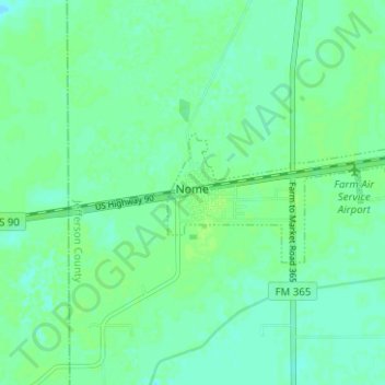 Nome topographic map, elevation, terrain