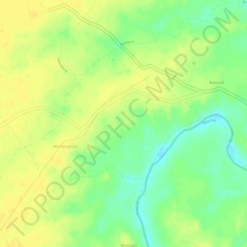 Mathurapur topographic map, elevation, terrain