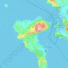 Δήμος Κεντρικής Κέρκυρας και Διαποντίων Νήσων topographic map, elevation, terrain