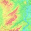 Monts du Lyonnais topographic map, elevation, terrain