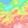 Mascara topographic map, elevation, terrain