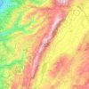 Shouf Cedar Biosphere Reserve Limit topographic map, elevation, terrain
