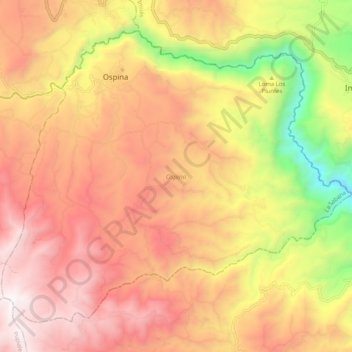 Ospina topographic map, elevation, terrain