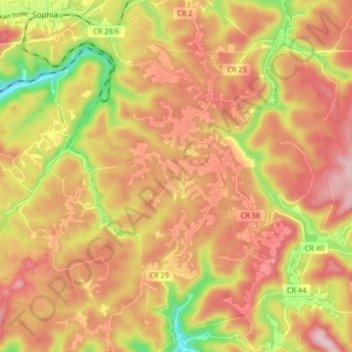 Coal City topographic map, elevation, terrain