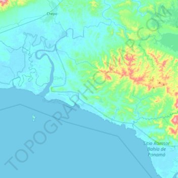 Santa Cruz de Chinina topographic map, elevation, terrain