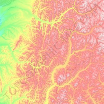 Межселенная территория Аллах-Юнь topographic map, elevation, terrain