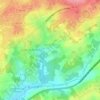 Ranhados topographic map, elevation, terrain