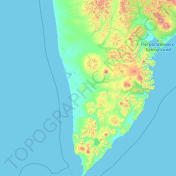 Ust-Bolsheretsky District topographic map, elevation, terrain
