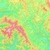 Pylypets Rural Hromada topographic map, elevation, terrain