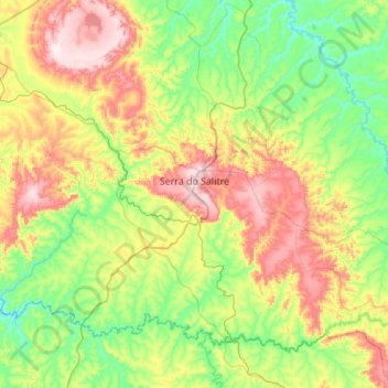 Serra do Salitre topographic map, elevation, terrain