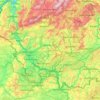Saarland topographic map, elevation, terrain