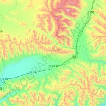 乌玛塘乡 topographic map, elevation, terrain