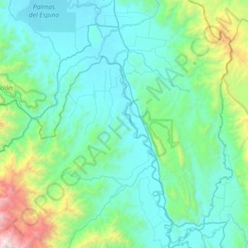 Nuevo Progreso topographic map, elevation, terrain