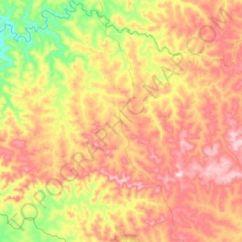 Campina do Simão topographic map, elevation, terrain